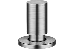 BLANCO Zugknopf rund Edelstahl gebürstet | Erforderliches Loch / Bohrdurchmesser: 14 - 35 mm | Kombinierbar mit allen BLANCO Spülen und Ablaufgarnituren