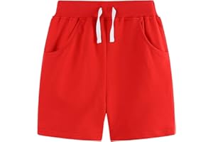 NLAND Pantalones Verano Algodón Cortos para Niños Cortoscortos de Color Sólido Boy Bermuda Shorts 3-8 Años
