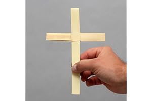 CHURCH SUPPLY Handmade Palm Crosses – Pack of 2 Dried Palm Leaf Crosses for Palm Sunday, Church Services, Religious Celebrations, Easter Decor, and Spiritual Keepsakes