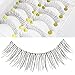 20 Pairs Daily Party Makeup Fake False Eyelashes Extension Eye Lashes Natural Look Black Long Transparent Stem Handmade Multipack 218, Make You More Confident and Beautiful