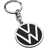 Llavero Volkswagen 000087010BQ con el nuevo logotipo de Volkswagen, negro, diámetro 37 mm