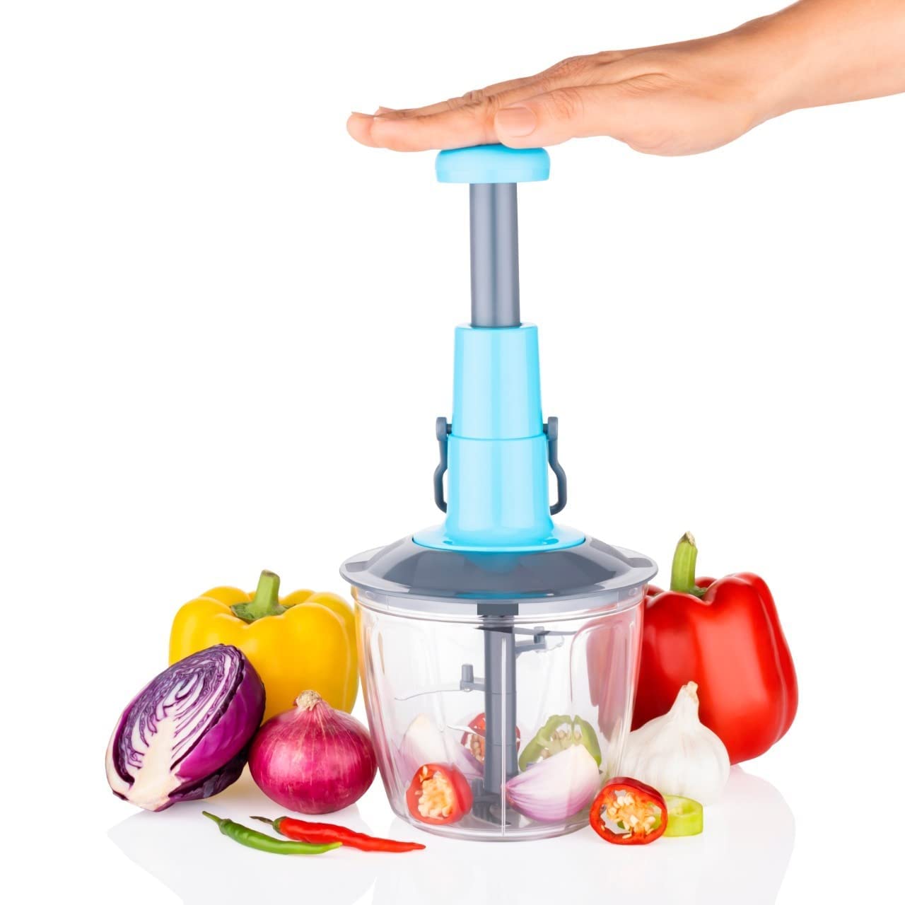 Effortless Chopping with Chopper Push Choper Manual Hand Press 650ML