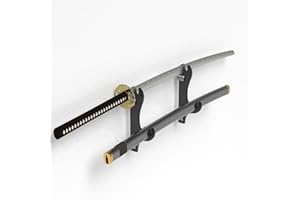 seawe Schwerthalter, Verstellbarer Acryl-Wandhalter Samurai Sword Display Stand Schwerthalter Für Katana Wakizashi Und Standard Swords Samurai Sword Hanger Holder Rack (Schwarz)