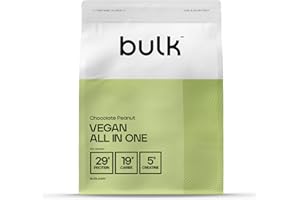 Bulk Vegan All In One, Con creatina, carboidrati Vitargo, BCAA e HMB, Cioccolato con arachidi, 2.5kg, 41 porzioni