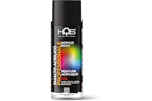 HQS Bombe de peinture acrylique, couleurs Ral (Ral 9005 - Noir mat)