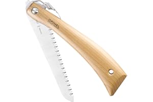 Opinel - Scie N°18 - Lame Dentée 18 cm Acier Carbone, Manche Bois de Hêtre, Crochet de Sécurité, Lame Remplaçable - Idéal Jardinage, Outdoors - Garantie à Vie