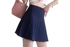 DRESHOW Mujer Elástica Plisada Minifalda Básica Informal Corto Falda