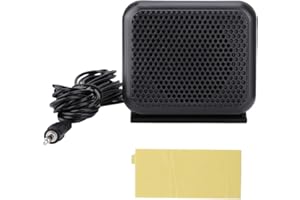 Joyzan Haut Parleur Externe NSP100, Mini Haut Parleur Filaire Portable Universel Hautparleur Radio Universelle Barre de Son avec Câble et Colle Adhésive pour Autoradios Ordinateurs Portables Noir 3W