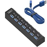 Daytona A5258 7 Portlu Usb 3.0 Hub Anahtarlı &Ccedil;oklayıcı &Ccedil;oğaltıcı Switch