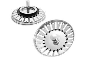 Ardentity 2pcs Filtre Evier INOX pour Les Cuisines, Diamètre 84/79mm