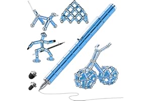 Waksox Fidget Pen Magnetic Pen - Gift for Teenager Boys Girls 8 9 10 11 12 13 14 15 Years Old Magnetic Fidget Toy Decompression Magnetic Pen - Gift for Family Friend Mens (Silver)