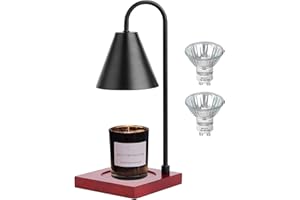 LIAMERHE Electric Candle Warmer Lamp Dimmable Wax Melt Burner Oil Burner Wax Melter Warmer Candle Warmer Lamp Melter Warmer with Bulb for Spa Aromatherapy Home Office Bedroom Night Light
