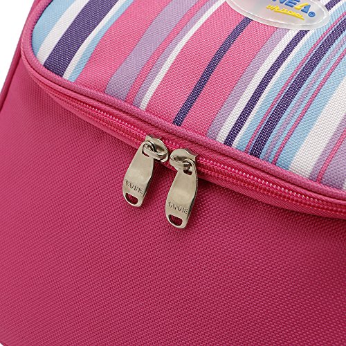 Yvonnelee 6L Kühltasche Thermotasche Isoliertasche Mittagessen Tasche für Arbeit Schule Picknick Radfahren Einkaufen Unterwegs Lebensmitteltransport für Damen Herren und Kinder Isoliert Klein – Pink - 9
