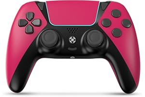 OUBANG Original Pro Controller für PS4 mit Back Paddles & 1200mAh Akku, Wireless Elite Remote Joystick für PlayStation 4, Rot