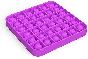 TOYSREX Push pop Bubble Sensory Fidget Toy, Autism Special Needs Stress Reliever Anxiety Relief Toys, Extrusion Bubble Fidget Sensory Toy (SQUARE PURPLE)