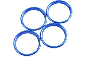 4PCS Youzzei Car Air Condition Vent Cover, Audi Air Outlet Ring Cover for Audi A3 S3 2013-2016/ Q2 2017 Decoration Air Outlet Cover, Aluminum Alloy Audi A3 Air Vent Trim Ring-Blue