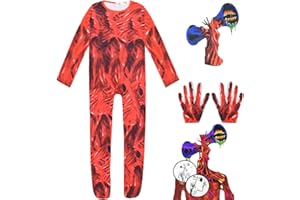 shumintaojin Kids Children's strange green costumes Halloween jumpsuit Toy game performance clothes Party dress 5-12Years