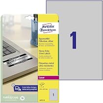 Etiketten Avery Zweckform L4775-20 210 x 297 mm Folie, wetterfest, reißfest, selbstklebend, weiß Etiketten Avery Zweckform L4775-20 210 x 297 mm Folie, wetterfest, reißfest, selbstklebend, weiß