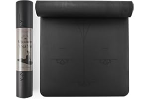 Myga Extra Large Yoga Mat with Alignment Lines – 6mm Thick Non-Slip Yoga Mat for Pilates & Fitness – Eco-Friendly, Durable & Sweat-Resistant for Home & Gym – 195x68cm