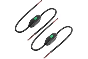XMSJSIY Inline-strömbrytare med på/av-knapp 12 V, 24 V/3 A, vippströmbrytare, kabelbrytare, spakknapp, förkopplingsbrytare i
