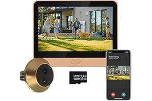 ITENEN DG3 Spioncino Digitale a Batteria 1296P con MicroSD da 32GB, Video Spioncino Senza Fili con Schermo a Colori da 4,3",Grandangolare 140°,5000 mAh, WiFi 2.4 GHz, Senza Altoparlante,Rilevamento Movimento