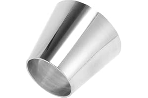 Motoforti Mandrel Exhaust Bend Elbow Concentric Reducer Car Exhaust Pipe Tubing Piping Adapter 2" OD to 3" OD 304 Stainless Steel Silver Tone