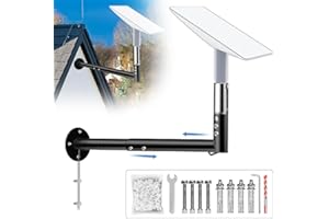 DRISUBT Starlink Support mural long, support Starlink réglable, kit de montage Starlink avec adaptateur Starlink Mount, Starlink Pole Mount, support de toit Starlink pour Starlink Internet Kit Satellite