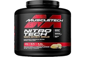 MuscleTech Nitro-Tech 100% Whey Gold, French Vanilla Cream - 2270g