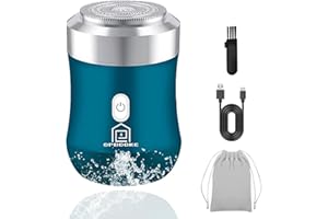 Opdooke 2025 New Tragbarer Elektrischer Mini Rasierer,Metall Mini Elektrorasierer Herren,120 Minuten Akkulaufzeit Nass- und Trocken Wasserdicht Shaver,Mini-Größe für die Reiserasur