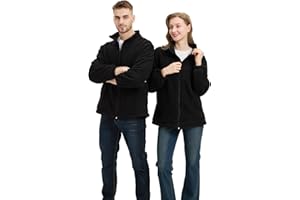 TOUVE Full Zippée Fleece Jacket Veste Polaire, Veste Polaire pour Homme Entièrement Zippée est Conçue pour L'automne, L'hiver et le Printemps Froid
