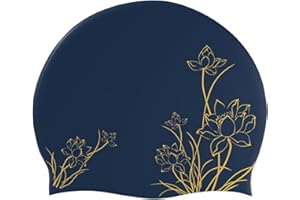 PAEHUIMT Bonnet de Bain Femme, Bonnet Piscine Femme Cheveux Longs, pour Adolescents, Adultes, Silicone, Imperméable