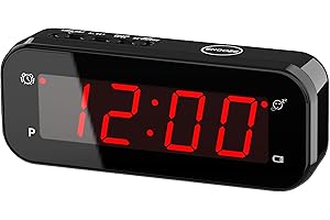 ‎KWANWA KWANWA Digitaler Reisewecker mit Temperaturanzeige – Batteriebetrieben, 3-stufige Helligkeit/Snooze/Leise & Tickenfrei – Kompakter Digitaler Wecker für Zuhause & Unterwegs (12/24h)