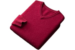 Vogrtcc Suéter De Cachemira con Cuello En V para Hombre Jerséis Jersey De Punto Informal De Negocios