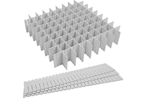 HOTUT Przegródka do szuflad, 16 szt organizer do szuflad, plastikowy system separacji szuflad, przegródka do szuflad na bieliznę, skarpetki, kosmetyki, artykuły biurowe, przechowywanie w kuchni