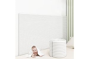 MUMUXIAO Acolchado de pared anticolisión de 200 x 20 cm, paneles de pared acolchados aislados, autoadhesivos, protección de cabecero para dormitorio y guardería (blanco)