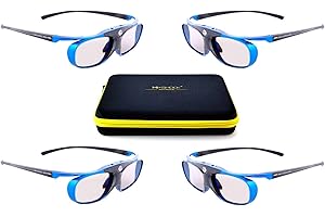 ‎HI-SHOCK 4x Hi-SHOCK DLP Pro Blue Heaven | DLP Link 3D Brille für 3D DLP Beamer [96-144 Hz | Blau | Set]