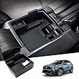 Karltys Compatible with Center Console Organizer Toyota Corolla Cross 2022 2023 2024 Accessories (NOT for Corolla) Middle Console Tray Car Armrest Storage Box Container with Non-Slip Silicone Mats