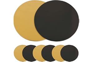 ScrapCooking - Kit de 6 Supports à Gâteaux Ronds - Carton Réversible Doré & Noir - Disque Diamètre 24cm - Ustensile Pâtisserie Boulangerie - Fabriqués en France - 5201