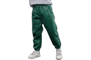 Happy Cherry - Sztruksowe spodnie dla chłopców i dziewczynek, długie spodnie z elastycznym ściągaczem, spodnie do biegania z kieszeniami, pluszowe spodnie dla małych dzieci, spodnie dziecięce na