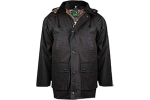 FAIRY TRENDZ Mens Padded Country Wax Heavy Weather Hunting Fishing Walking Jacket