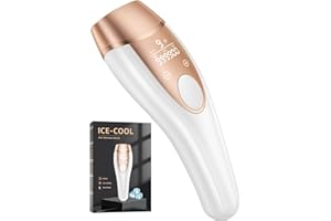 DEPLITE 21J Depiladora Laser Indolora con Función De Refrigeración, Depiladora Luz Pulsada 9 Niveles de Energía, Maquina Laser Depilacion Casa para Rostro, Bikini y Cuerpo, Blanco