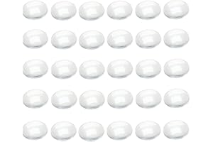 Dophee 30Pcs Crystal Clear Rotonda Cabochon Posteriore Piana Cupola di Vetro delle mattonelle Gioielli Fare 20mm