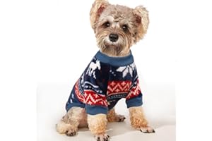 YAODHAOD Jersey para perros pequeños, suéter de forro polar para perros, ropa de invierno de estilo étnico, sudadera térmica ultra suave para invierno (XS, azul)