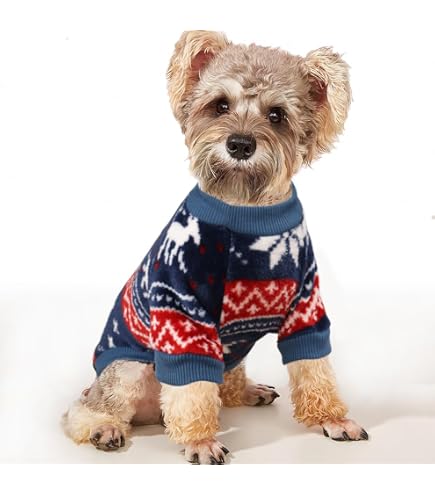 Hundepullover Mit Schneeflocken-Muster – Weicher Strickpullover Für Kleine & Mittlere Hunde, Ideal Für Weihnachten & Winter