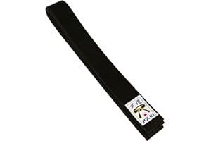 ORIENTE SPORT Cintura Nera Itaki per Arti Marziali - Cover in Cotone - per Arti Marziali e Sport da Combattimento - Judo, Karate, Aikido, Ju Jitsu, Kickboxing, Taekwondo