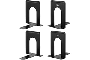 Mr. Pen- Book Ends, Black, 4 Pack, Heavy Duty Metal Bookends for Shelves, Book Holders for Shelves, Book Stoppers, Book Holders, Book Ends for Office, Metal Bookends, Book Ends to Hold Books