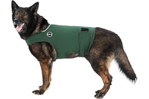 Kodervo Dog Anxiety Jacket, Skin-Friendly Dog Calming Shirt - Dog Coat for Thunder, Fireworks, Vet Visits and Separation - Keep Pet Calm Without Medicine & Training, Dark Green, X-Large