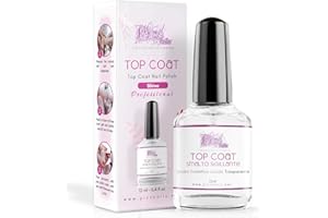 PICS NAILS Top Coat Lucido Smalto Sigillante per Unghie 12ml ad Asciugatura Rapida - Smalto Trasparente per manicure e pedicure Top Coat per Unghie con Effetto Gloss, Sigilla e Protegge