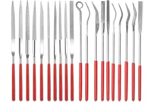 VIVIIHOO Diamant Nadelfeilen Set, 20 Mini Schlüsselfeilen mit Gummigriff für Holz, Metall, Glas und Keramik - 3D drucker zubehör, Modellbau Werkzeug mit wiederverschließbarer Kunststoff-Tasche