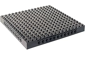 XIN·SHI 1pcs Base Plates Multipack Classic Baseplate Building Plates for Bricks 16x16 Architectural Panels Create Pixel Paintings & Wall Displays Compatible with Major Brick Brands (Black)